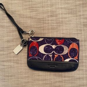 COACH Multi Color Patterned Wristlet